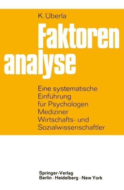 K. Uberla - Faktorenanalyse, E-bok