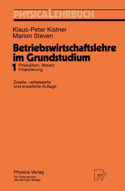 Marion Steven, Klaus-Peter Kistner - Betriebswirtschaftslehre im Grundstudium, E-bok