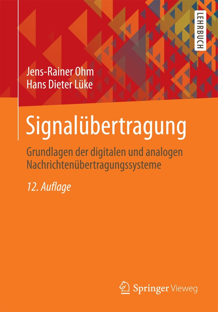 Jens-Rainer Ohm, Hans Dieter Lüke - Signalübertragung, Häftad