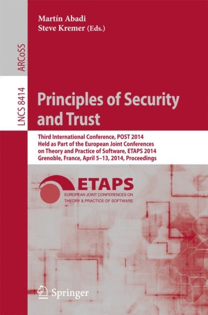 Steve Kremer, Martin Abadi - Principles of Security and Trust, E-bok