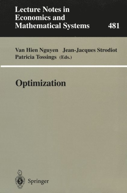Patricia Tossings, Jean-Jacques Strodiot, Van Hien Nguyen - Optimization, E-bok