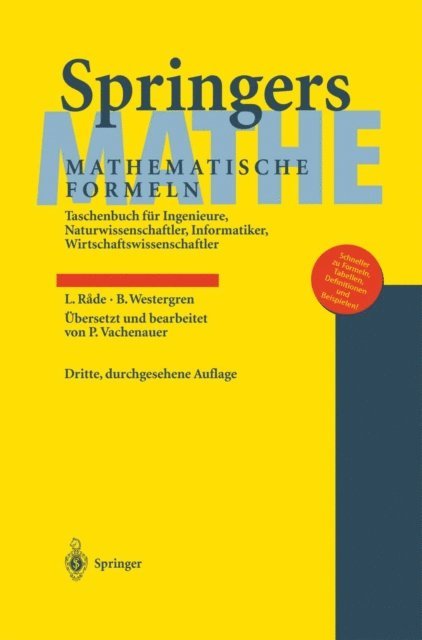 Bertil Westergren, Lennart Rade - Springers Mathematische Formeln, E-bok