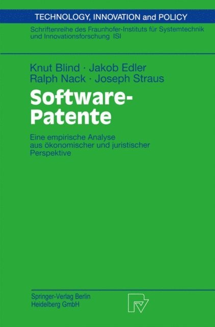 Joseph Straus, Ralph Nack, Jakob Edler, Knut Blind - Software-Patente, E-bok