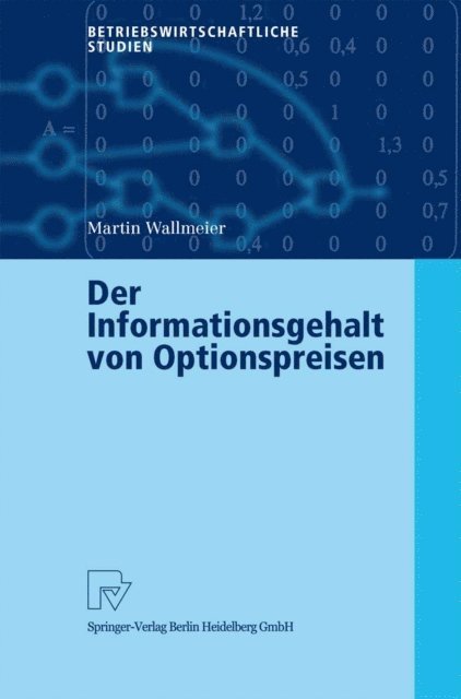Martin Wallmeier - Der Informationsgehalt von Optionspreisen, E-bok
