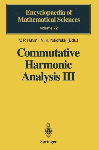 N.K. Nikol'skij, V.P. Havin - Commutative Harmonic Analysis III, E-bok