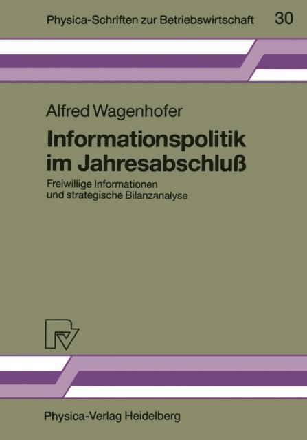 Alfred Wagenhofer - Informationspolitik im Jahresabschluß, E-bok