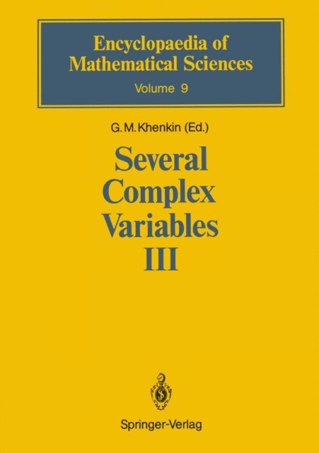 G.M. Khenkin - Several Complex Variables III, E-bok