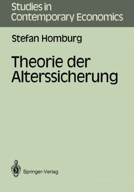Stefan Homburg - Theorie der Alterssicherung, E-bok