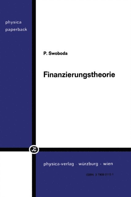 Peter Swoboda - Finanzierungstheorie, E-bok