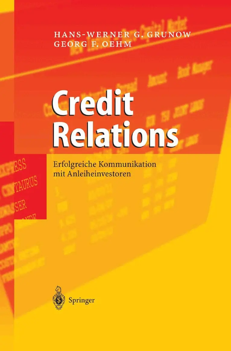 Hans-Werner G. Grunow, Georg F. Oehm - Credit Relations, Häftad. Tillgänglighet: Lägg i varukorg