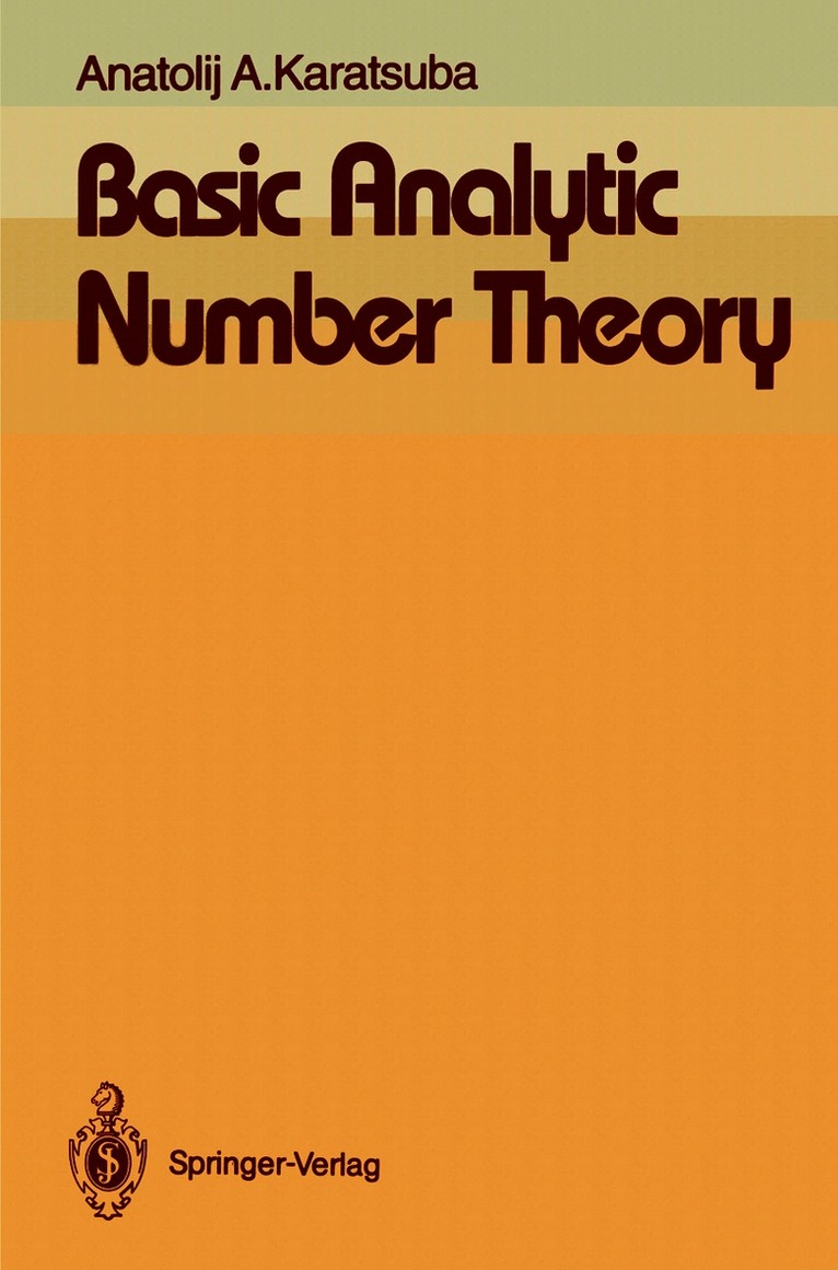 Anatolij A. Karatsuba - Basic Analytic Number Theory, Häftad