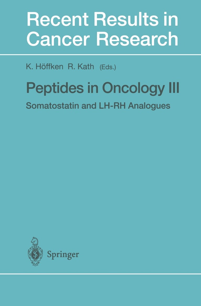 K. Höffken, R. Kath - Peptides in Oncology III, Häftad. Tillgänglighet: Lägg i varukorg