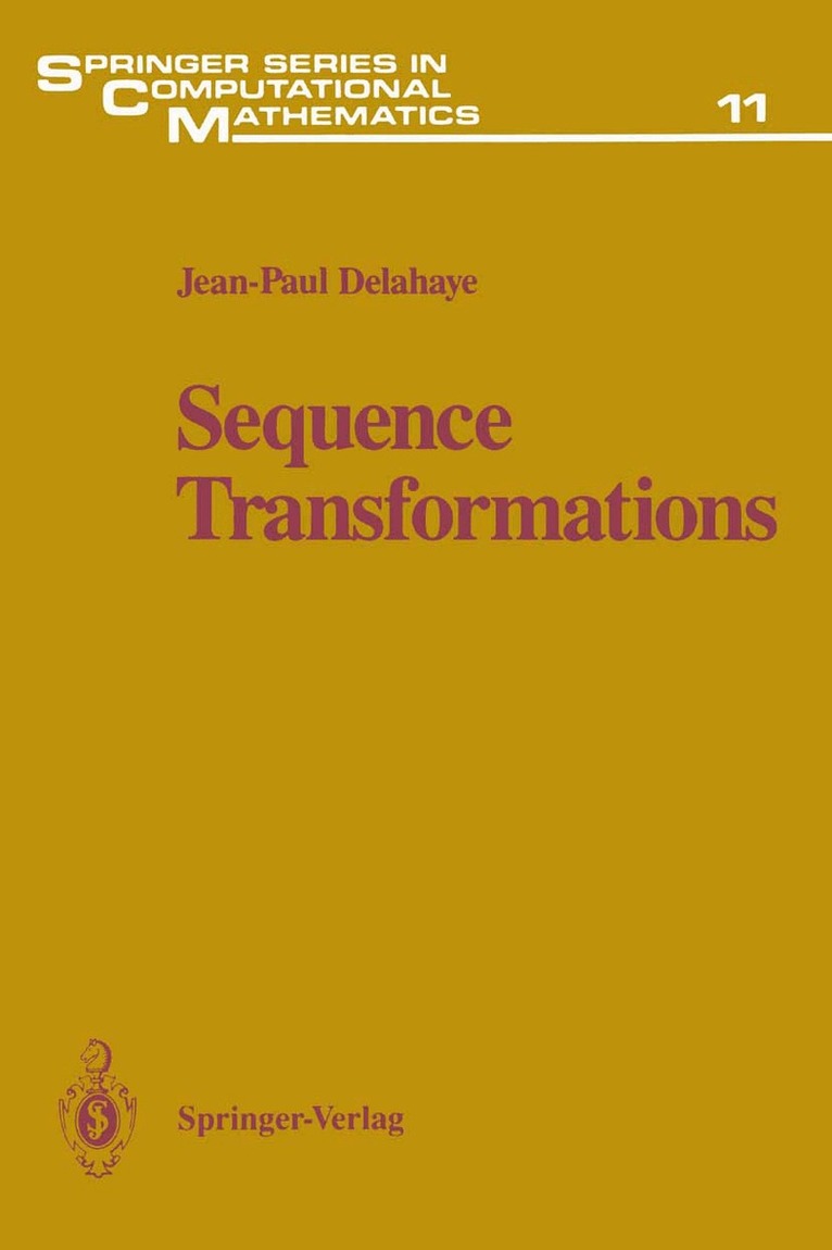Jean-Paul Delahaye - Sequence Transformations, Häftad