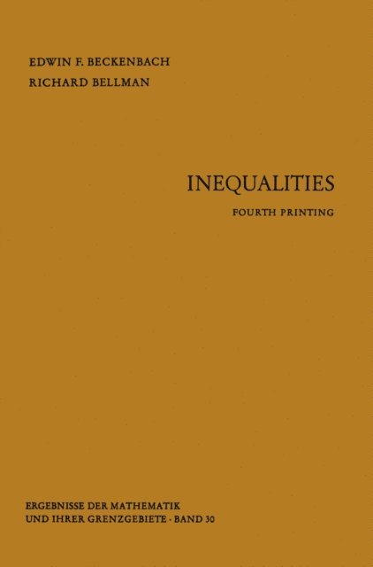 R. Bellman, Edwin F. Beckenbach - Inequalities, E-bok