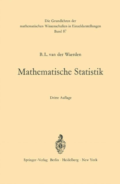 Bartel L. van der Waerden - Mathematische Statistik, E-bok. Tillgänglighet: Lägg i varukorg