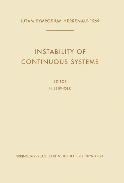 Horst Leipholz - Instability of Continuous Systems, E-bok