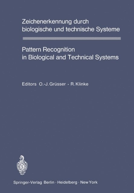 R. Klinke, O.J. Grusser - Zeichenerkennung durch biologische und technische Systeme / Pattern Recognition in Biological and Technical Systems, E-bok