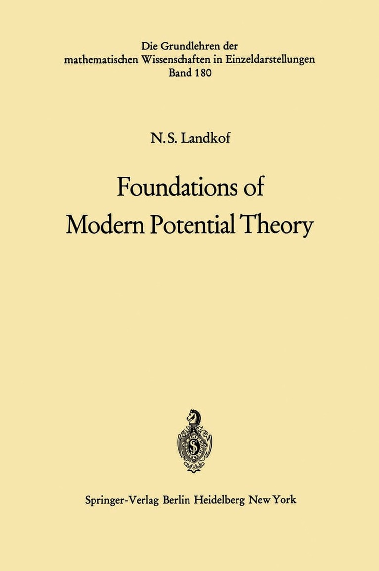 Naum S. Landkof - Foundations of Modern Potential Theory, Häftad