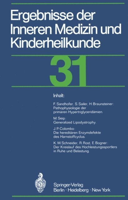 Gustav-A.v. Harnack, Paul Frick - Ergebnisse der Inneren Medizin und Kinderheilkunde, E-bok