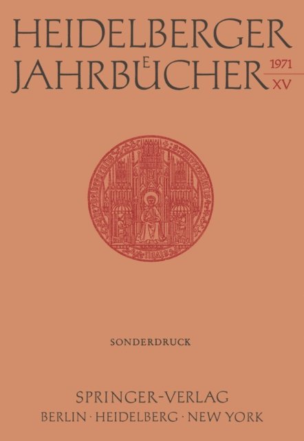 H. Schipperges - Heidelberger Jahrbücher, E-bok