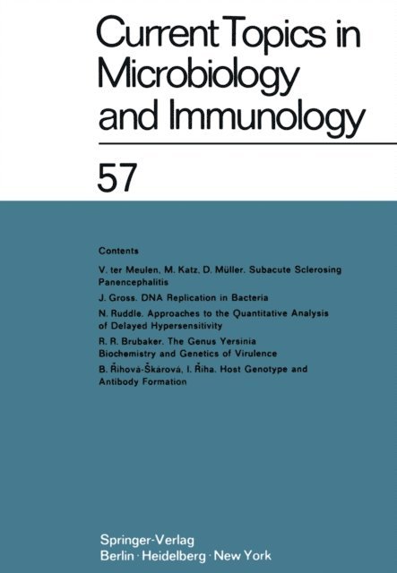 E. Wecker, P. K. Vogt, L. Syru?ek, M. Sela, H. G. Schweiger, R. Rott, O. Maaloe, H. Koprowski, P. Koldovsky, N. K. Jerne, P. H. Hofschneider, W. Henle, R. Haas, W. Braun, W. Arber - Current Topics in Microbiology and Immunology, E-bok