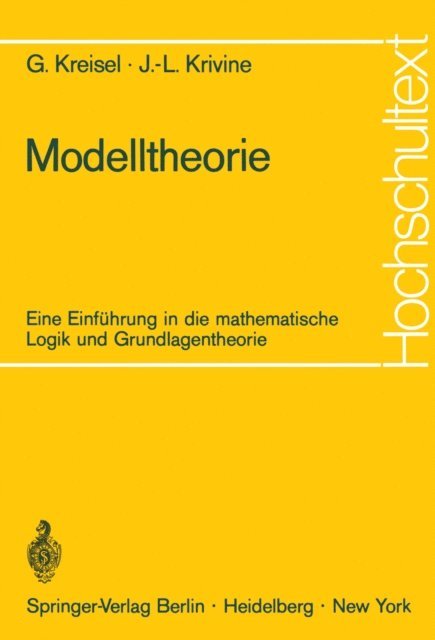Jean-Louis Krivine, Georg Kreisel - Modelltheorie, E-bok