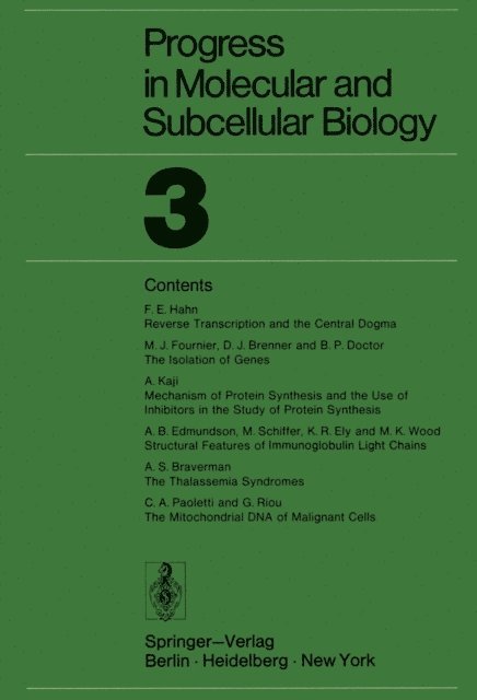 Robert E. Rhoads - Progress in Molecular and Subcellular Biology 3, E-bok