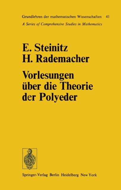 Ernst Steinitz, Hans Rademacher - Vorlesungen über die Theorie der Polyeder, E-bok