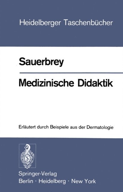W. Sauerbrey - Medizinische Didaktik, E-bok