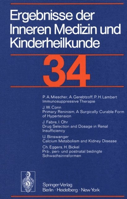 H. P. Wolff, R. Schoen, A. Prader, G. A. Martini, G.-A. von Harnack, P. Frick - Ergebnisse der Inneren Medizin und Kinderheilkunde, E-bok