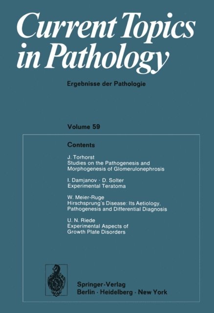 W. H. Kirsten, E. Grundmann - Current Topics in Pathology, E-bok