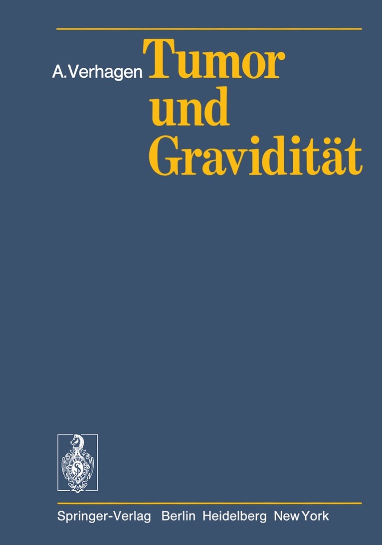 A. Verhagen - Tumor und Gravidität, Häftad