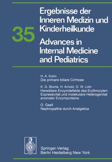 H. P. Wolff, R. Schoen, A. Prader, G. A. Martini, G.-A. von Harnack, P. Frick - Ergebnisse der Inneren Medizin und Kinderheilkunde / Advances in Internal Medicine and Pediatrics, E-bok