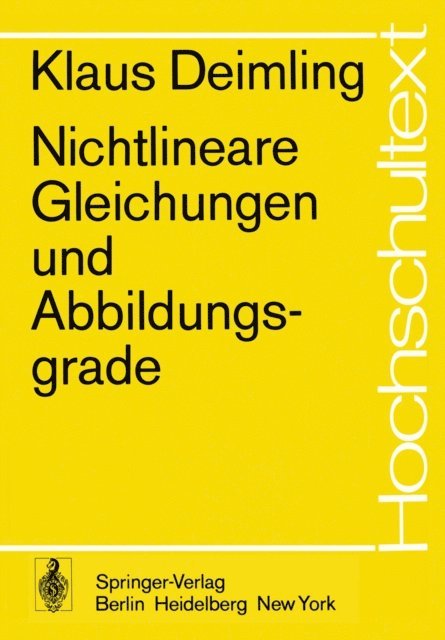 K. Deimling - Nichtlineare Gleichungen und Abbildungsgrade, E-bok