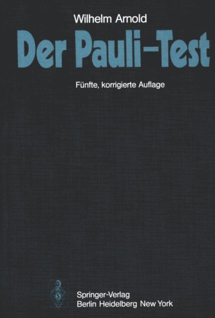 W. Arnold - Der Pauli-Test, E-bok