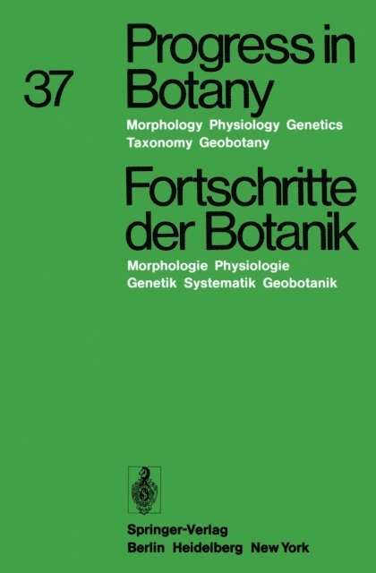 Hubert Ziegler, Eberhard Schnepf, Hermann Merxmuller, Karl Esser, Heinz Ellenberg - Progress in Botany / Fortschritte der Botanik, E-bok