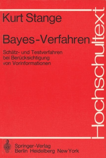 K. Stange, P.-T. Wilrich, T. Deutler - Bayes-Verfahren, E-bok