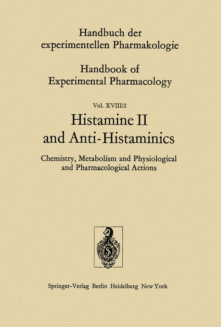 M. Rocha e Silva - Histamine II and Anti-Histaminics, Häftad