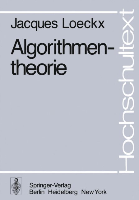 J. Loeckx - Algorithmentheorie, E-bok