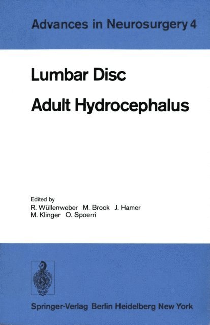 O. Spoerri, M. Klinger, J. Hamer, M. Brock, R. Wullenweber - Lumbar Disc Adult Hydrocephalus, E-bok