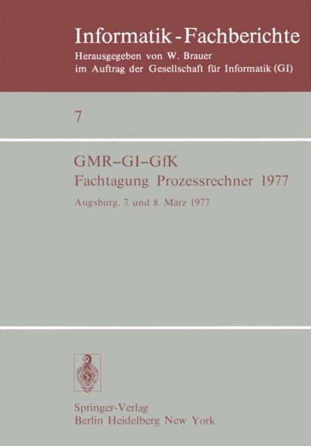 G. Schmidt - Fachtagung Prozessrechner 1977, E-bok