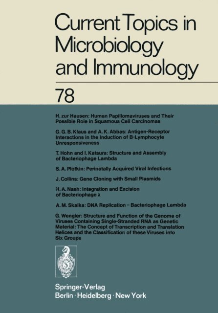P. K. Vogt, L. Syru?ek, H. G. Schweiger, R. Rott, F. Melchers, O. Maaloe, H. Koprowski, P. Koldovsky, J. Klein, J. H. Humphrey, P. H. Hofschneider, W. Henle, W. Arber - Current Topics in Microbiology and Immunology, E-bok