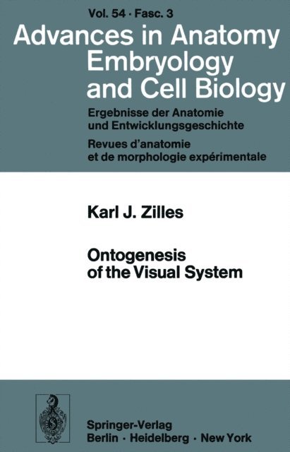 Karl Zilles - Ontogenesis of the Visual System, E-bok