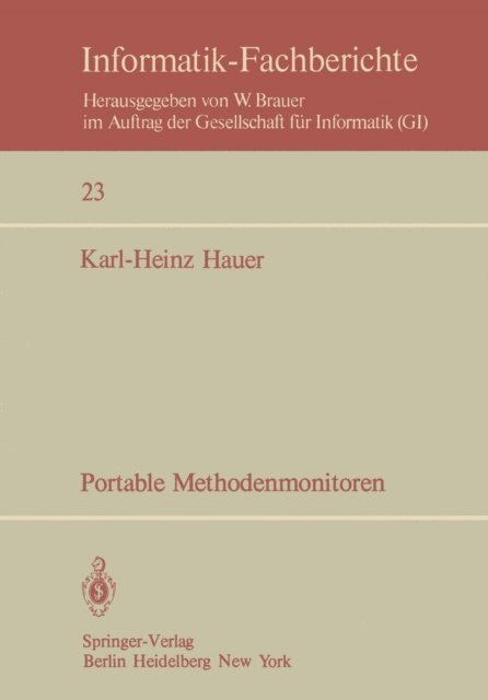 K.-H. Hauer - Portable Methodenmonitoren, E-bok