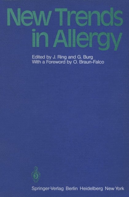 G. Burg, J. Ring - New Trends in Allergy, E-bok