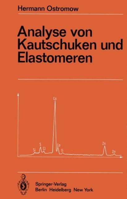 Hermann Ostromow - Analyse von Kautschuken und Elastomeren, E-bok