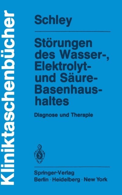 G. Schley - Störungen des Wasser-, Elektrolyt- und Säure-Basenhaushaltes, E-bok