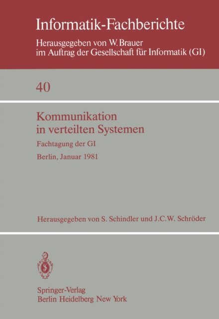 J. C. W. Schroder, S. Schindler - Kommunikation in verteilten Systemen, E-bok