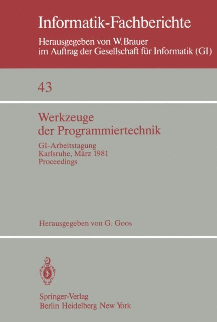 G. Goos - Werkzeuge der Programmiertechnik, E-bok