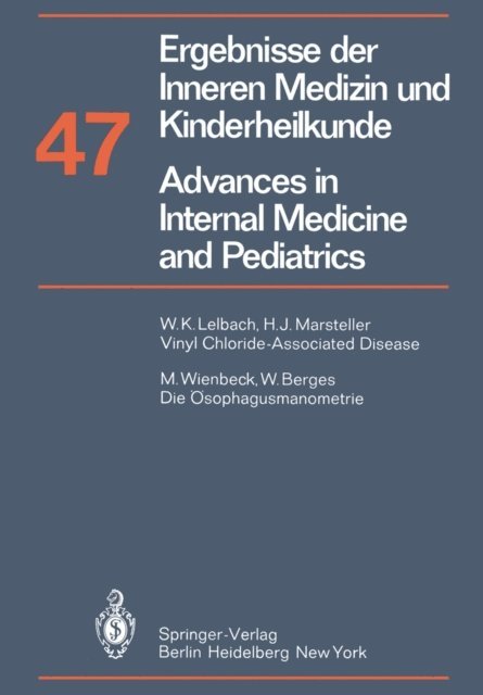 A. Prader, G. A. Martini, K. Kochsiek, G.-A. von Harnack, P. Frick - Ergebnisse der Inneren Medizin und Kinderheilkunde / Advances in Internal Medicine and Pediatrics, E-bok